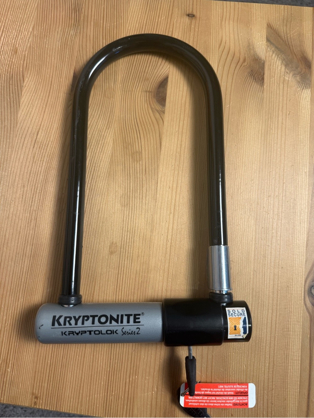 Gray & Black Kryptolok Series 2 U-Lock - Heavy-Duty Bike Security